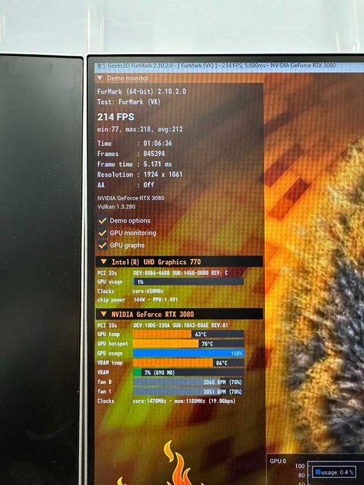 Геймърски компютър I9-14900KS 32GB DDR5 1TB NVME NVIDIA RTX 3080 12GB