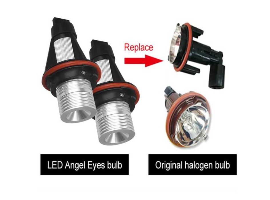 LED крушки Angel Eyes ангелски очи 12V-24V цвят син за BMW  с Canbus