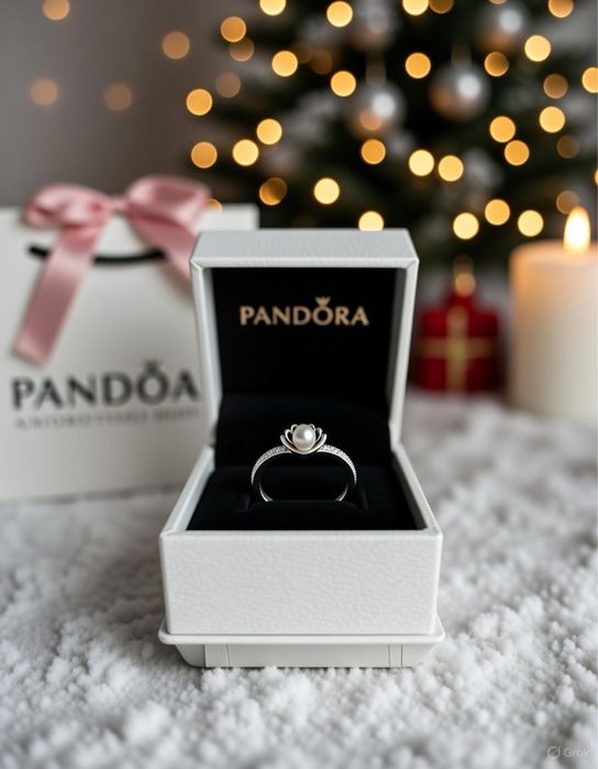 Кольцо Pandora с жемчугом