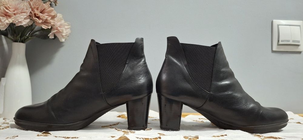 Кожаные Ботильоны Ботинки 38р Использования.