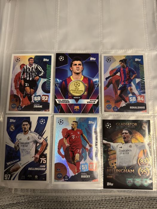 Match Attax Legends – Ronaldinho, Zidane, Bellingham, David Villa