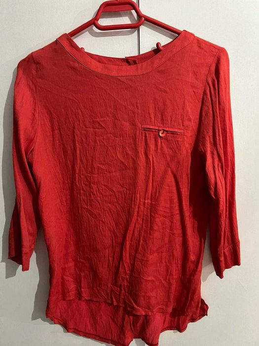 Camasa bluza cu nasturi la spate culoare rosu rosie marimea 38 M