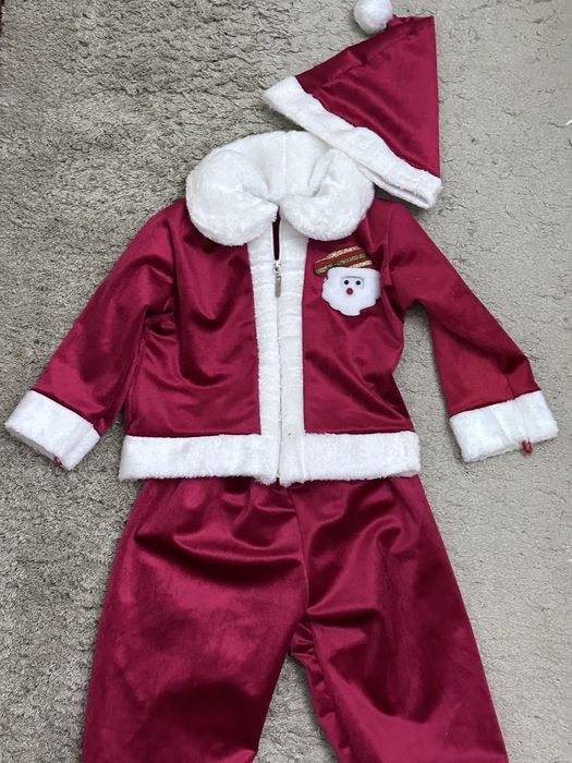 Новогодние костюм дед мороза для детей 1-3 лет