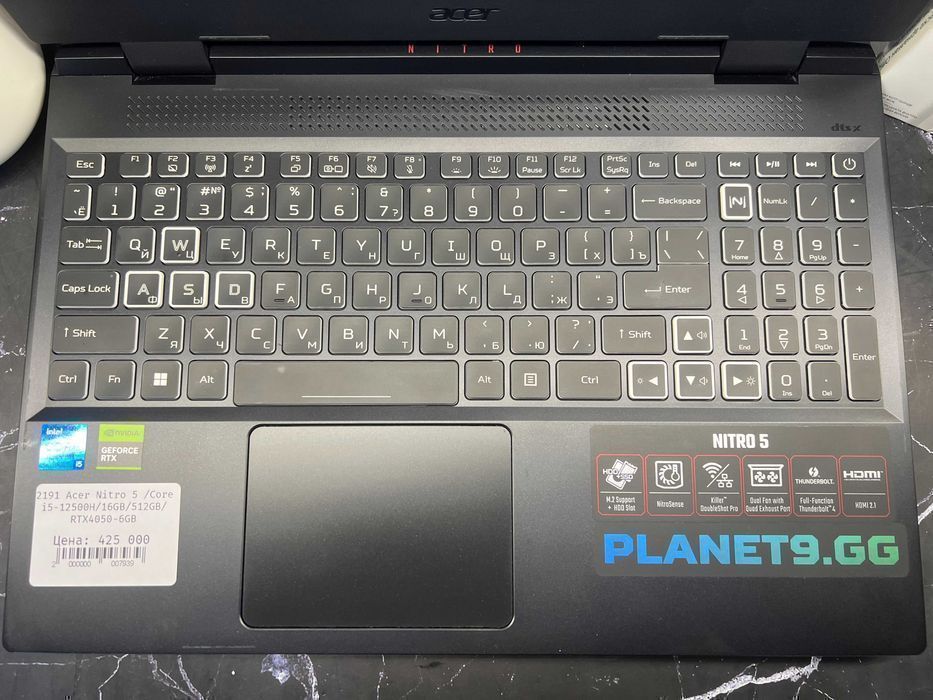 Игровой ноутбук Acer Nitro 5 /Core i5-12500H/16GB/512GB/RTX4050-6GB