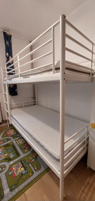 Pat metalic supraetajat Ikea 90x200