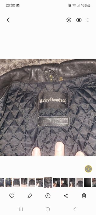 Geaca piele moto cu franjuri Harley Davidson