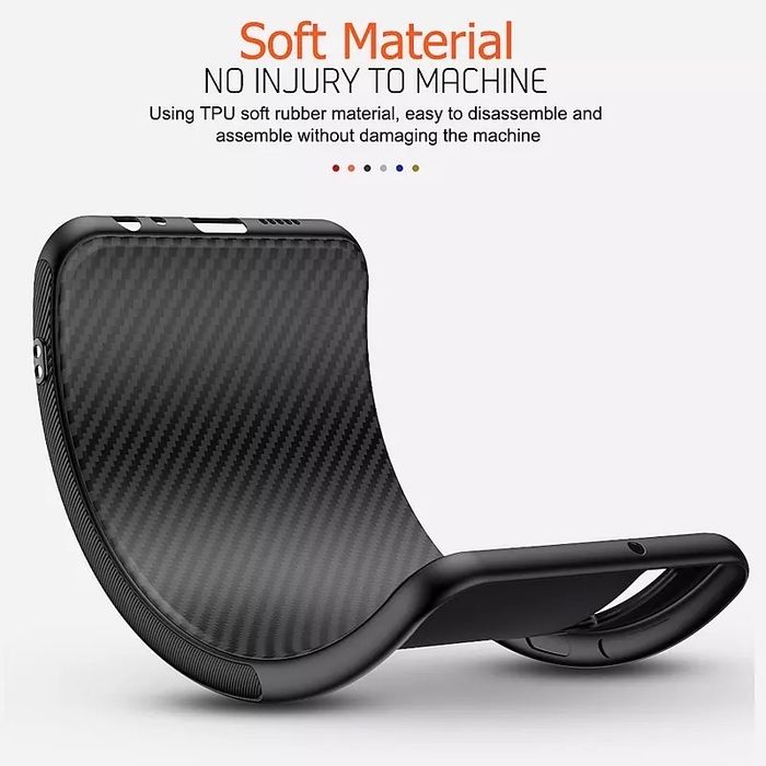 Samsung A52/A53/A54/A55/A56/A36 Husa Textura Carbon Slim 0.2mm Neagra