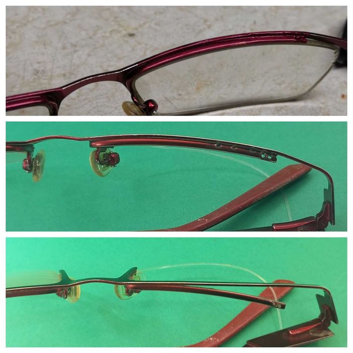 Точкови заварки метални рамки очила  , рамки , ремонт очила
