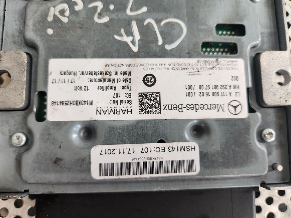 Amplificator Harman Kardon Mercedes Cla W117 Dezmembrez Mercedes Cla W117 Motor 2.2 CDI Euro 5 Motor 651 - Dezmembrari Arad