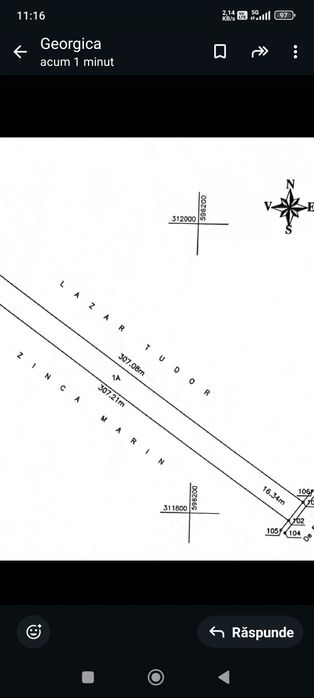 Teren de vînzare in comuna Berceni