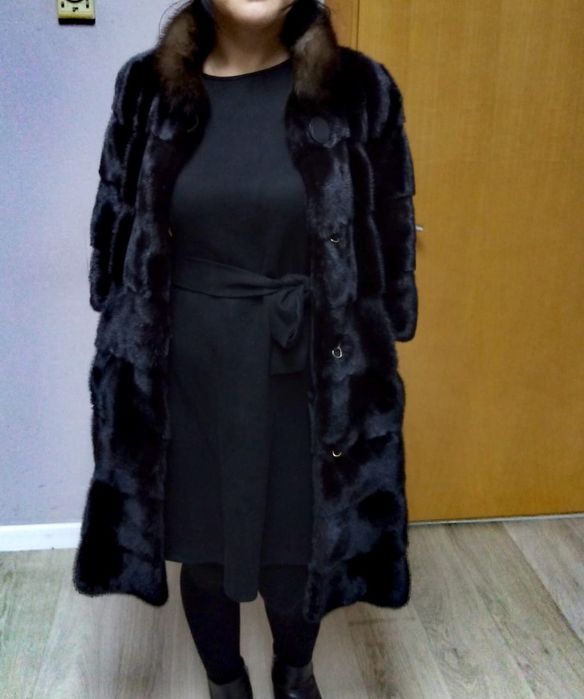 Шуба норковая чёрная