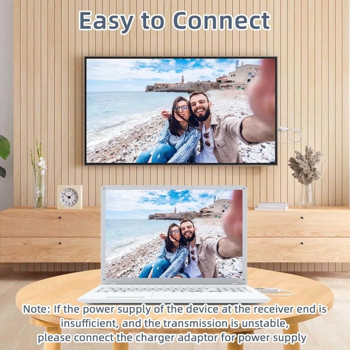 SUNMEG Безжичен HDMI предавател и приемник - 4K, 1080P 60Hz