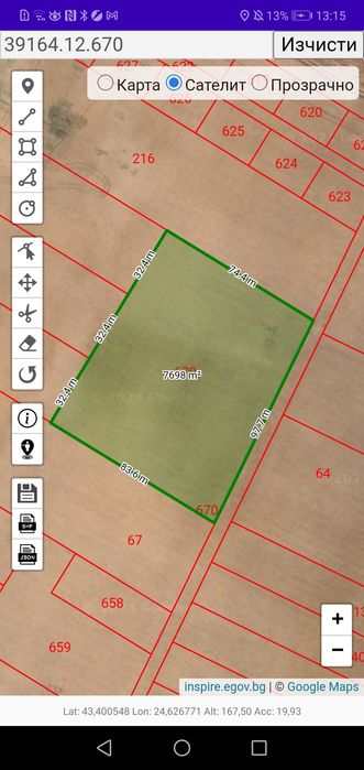 Продава се Парцел в Несебър - 7693 кв.м за 10 €/кв.м - Снимка #2