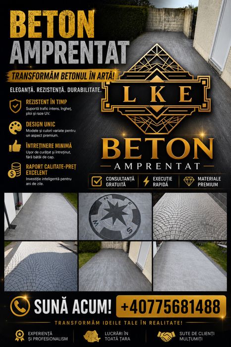 LKE Beton Amprentat •Beton Amprentat•Terase•Alei•Curți•Execuție Profesională |•Negresti•Bodesti•Almaș•Turturesti•Izvoare•Mărăței•Vădurele• Gârcina