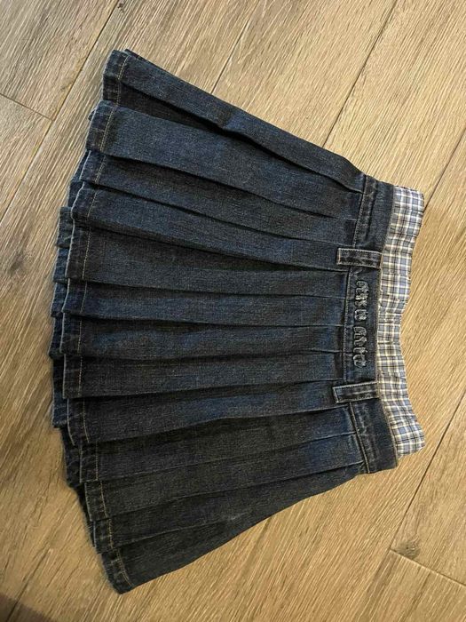 Дънкова пола с лого