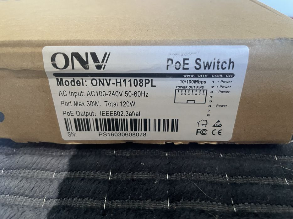 коммутатор poe switch onv h1108pl