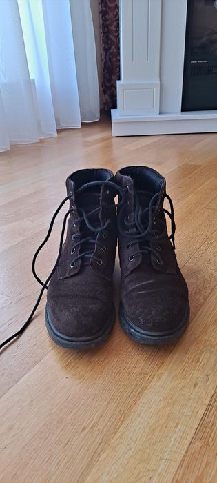 Ghete piele întoarsă maro