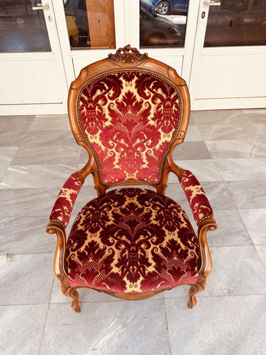 Италианско винтидж кресло – масивно дърво, рококо стил