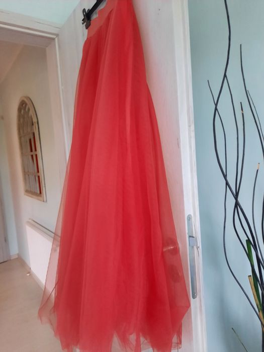 Fustă  tule  culoarea corai