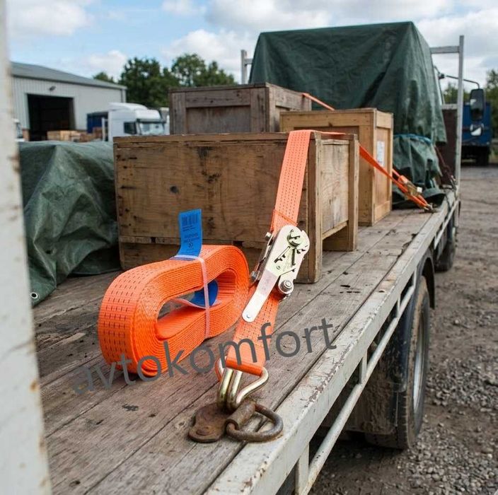 Професионален колан с тресчотка за укрепване на товари 12м  5 тона