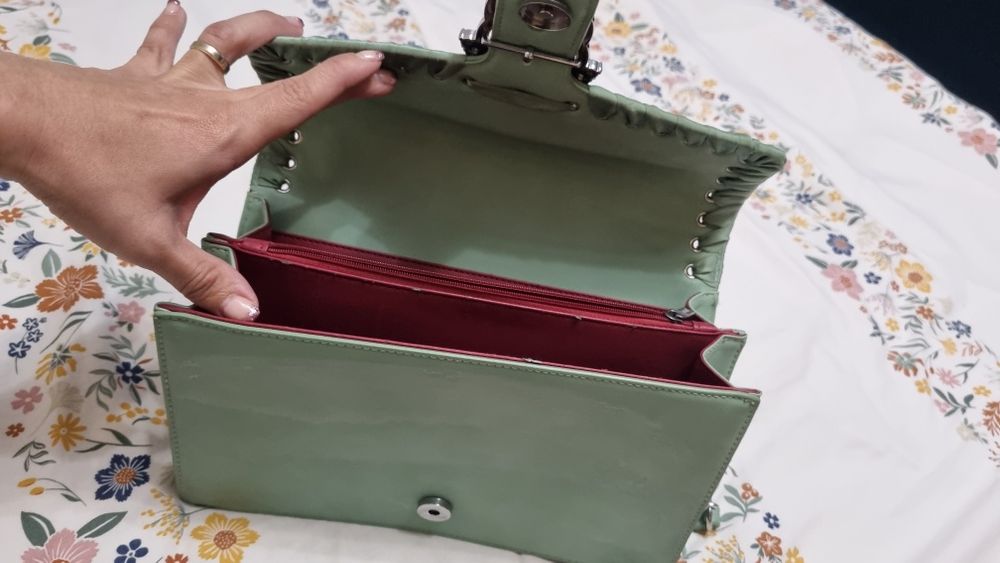 Чанта цвят мента