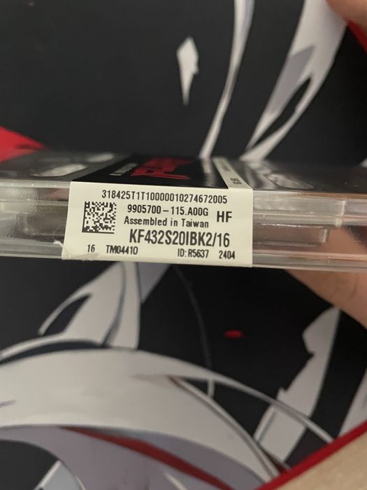 Kigston fury 16GB RAM 3200 mhz