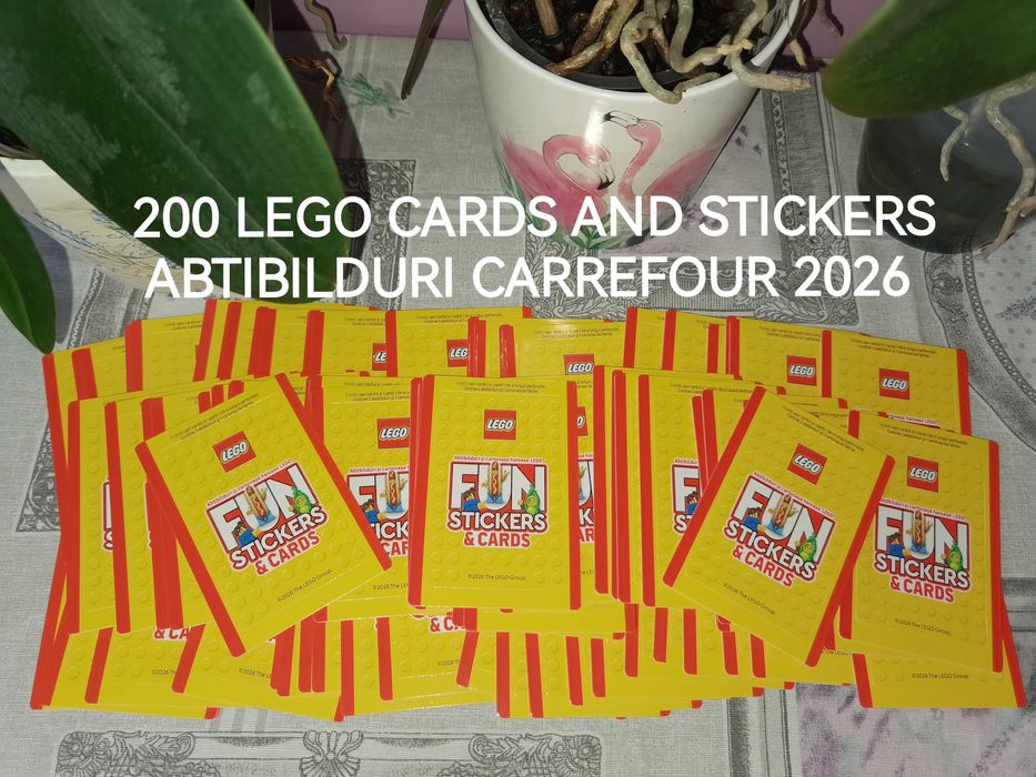 200 LEGO Stickers Cards Carrefour 2026 Abtibilduri sigilate