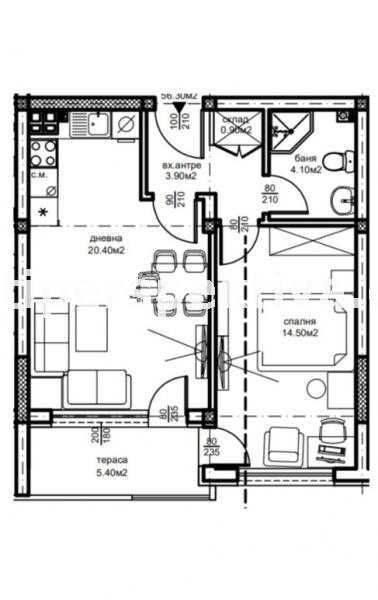 Продава се Двустаен апартамент в Пловдив, Кючук Париж - 57 кв.м за 1579 €/кв.м - Снимка #5