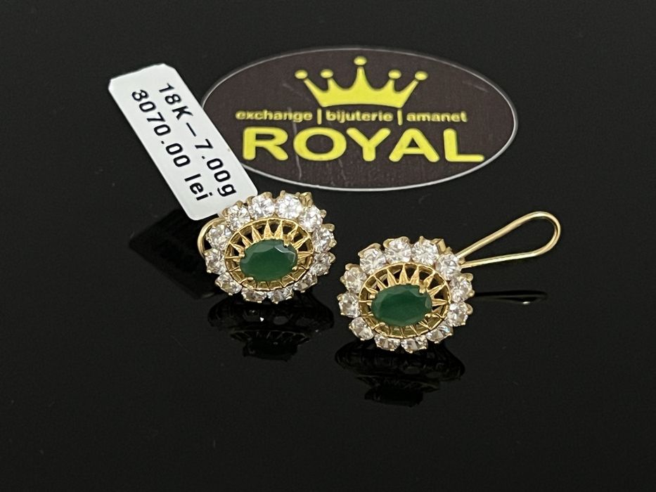 Bijuteria Royal CB : Cercei dama aur 18K 750  7,00 gr
