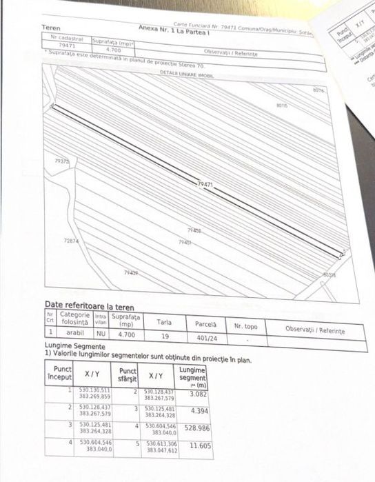 Teren extravilan de vanzare, 4700 mp, zona Teis – Sotanga