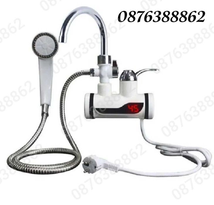 Смесител за вода с нагревател за мигновено загряване 3000W +ДУШ