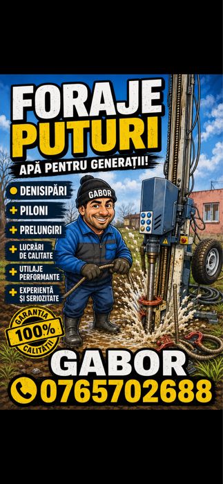 Foraje puturi piloni 20 % suta reducere