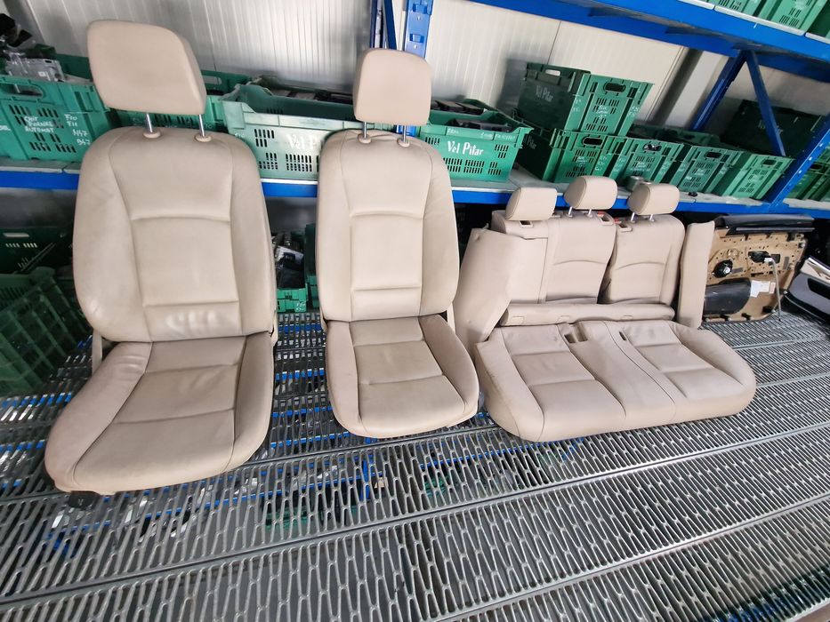 Interior scaune fata bancheta piele crem bmw f11 fara incalzire