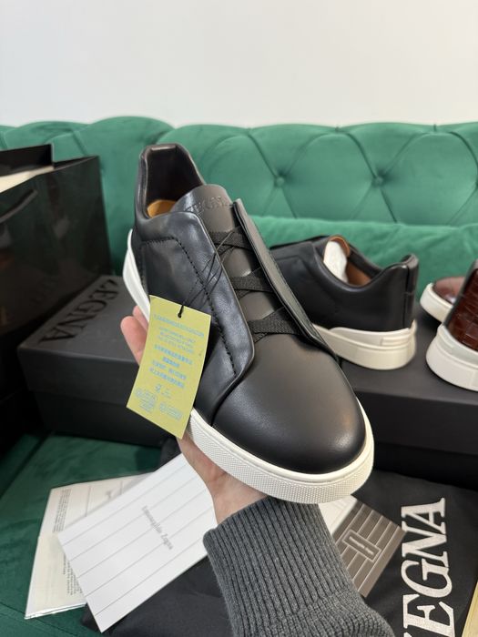 Adidasi Zegna piele naturala 100% Full Box Premium colectie noua