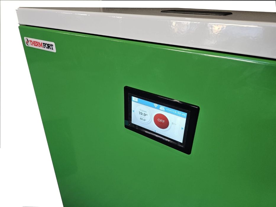 Centrala pe peleti compacta Thermfort TPB 10-30 kW Modul internet WiFi