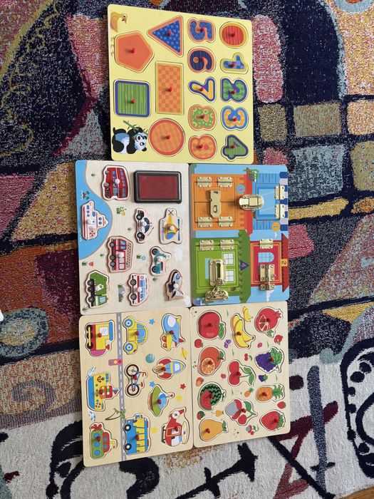 Jocuri/ stampile/ puzzle de lemn