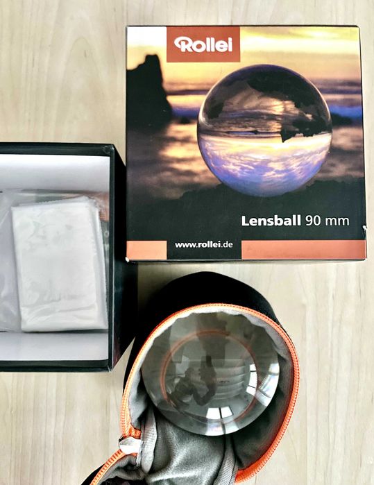 Сферична стъклена леща - 90мм