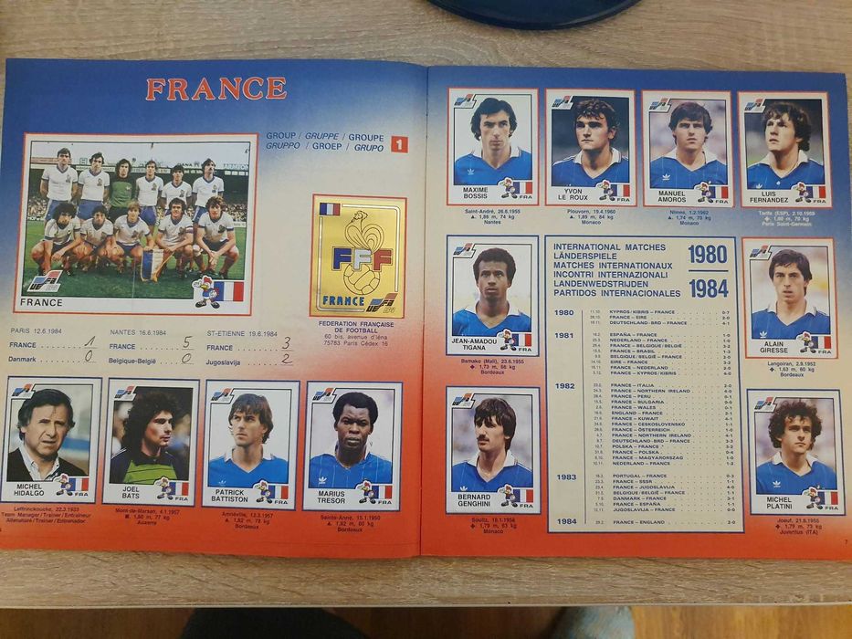 Album Euro 84 Panini, complet.
