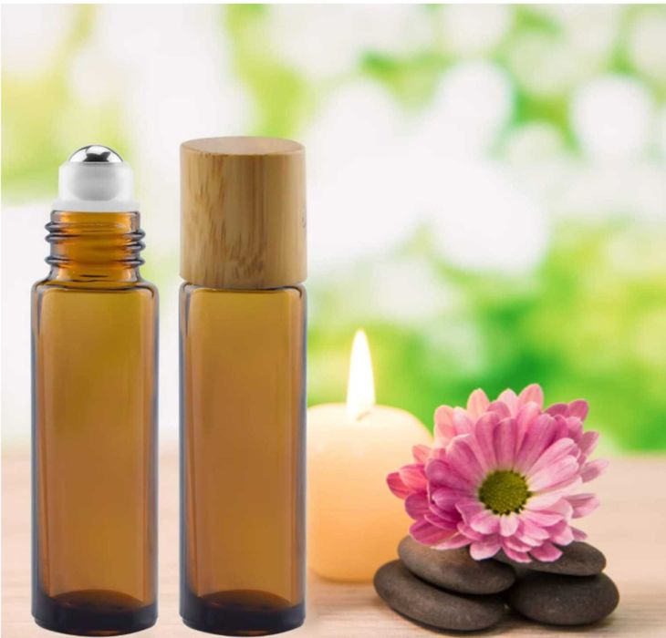 Флаконы-роллеры с бамбуковой крышкой