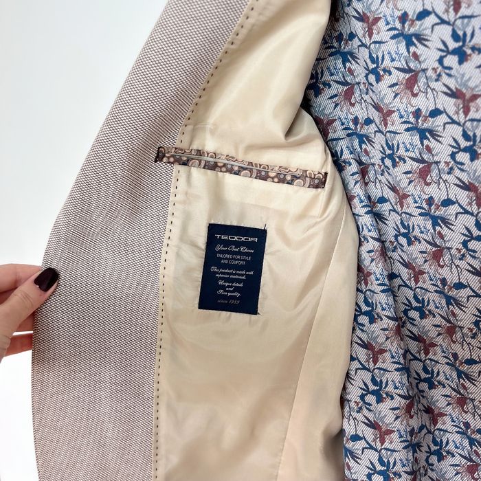 Мъжко сако в беж меланж Teodor