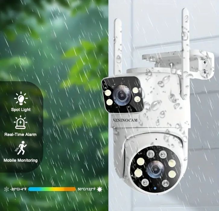 ТОП ОФЕРТА! Външна WiFi Охранителна Камера SZSINOCAM–PTZ,Нощно Виждaне