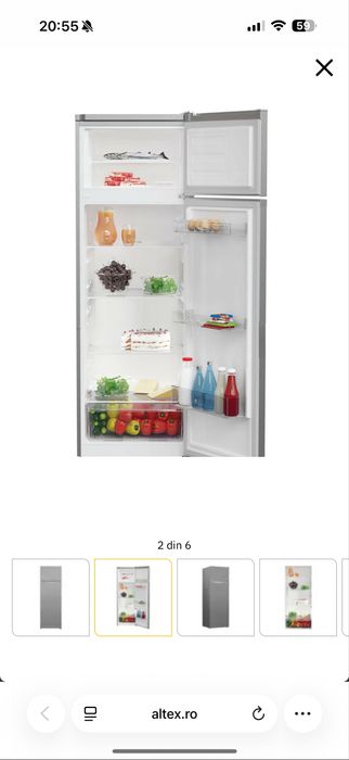 VÂND URGENRT! Frigider cu doua usi ARCTIC AD54280M40S, 250 l, H 160.6 cm, Clasa E, argintiu