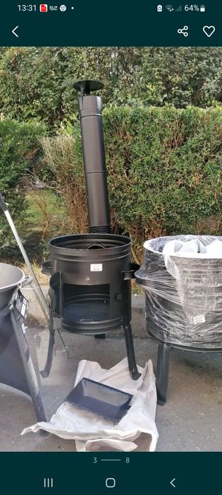 Ceaun fontă 22 L litr + sobă  cu burlane Promo 599 lei