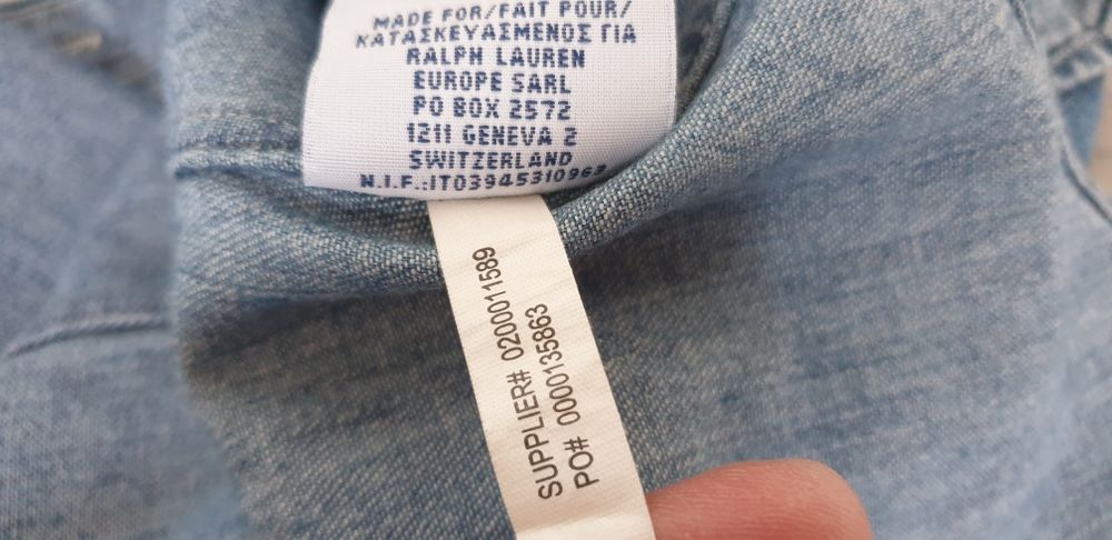 POLO Ralph Lauren Slim Fit Cotton / M ОРИГИНАЛ! Мъжка Дънкова Риза!