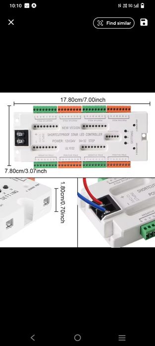 Controler inteligent scari 32 trepte cu senzori miscare