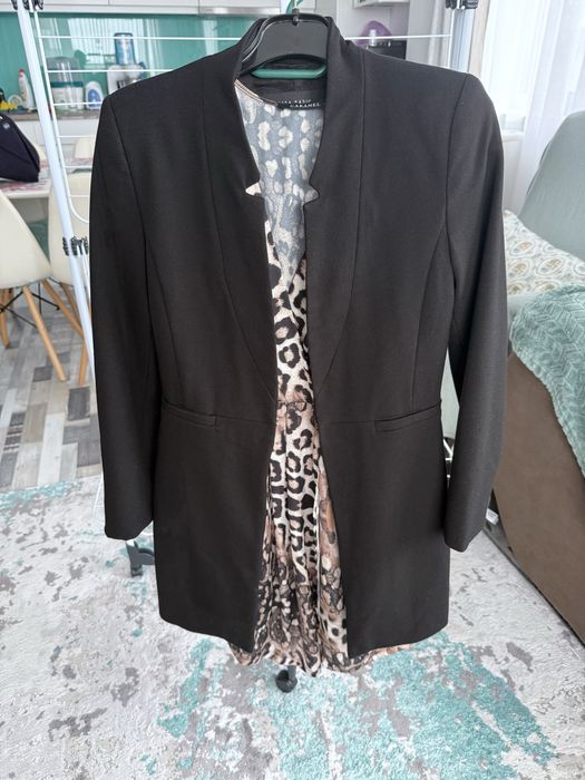 rochita si palton subtire, outfit elegant Dama, marimea XS / S