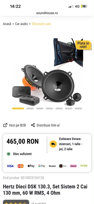 Difuzoare Hertz Dieci 130.3 set