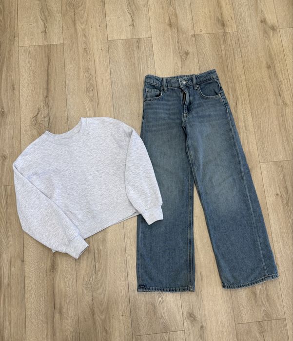 Джинсы и свитшот Zara на девочку р 140
