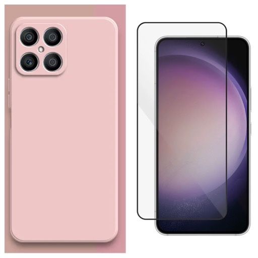 Honor X7/X7A/X8/X8A/X7B/X6B/X8C/X7D Husa Prem Silicon + Folie Sticla 9D