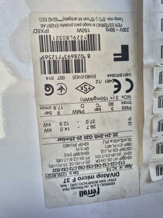 Centrala pe gaz Ferroli funcțională (placa electronica cu probleme) Divatop F 37